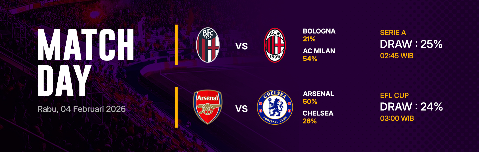 JADWAL BOLA 04 FEBRUARI 2026