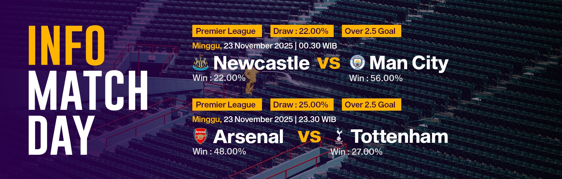 JADWAL BOLA 23 NOVEMBER 2025