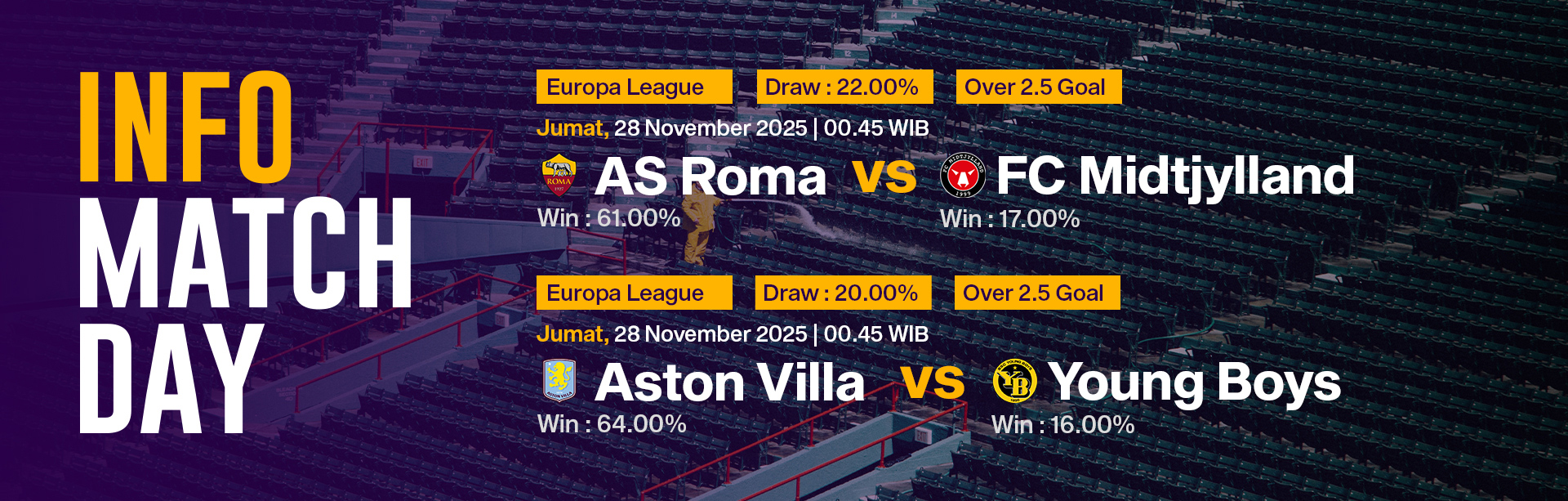 JADWAL BOLA 28 NOVEMBER 2025