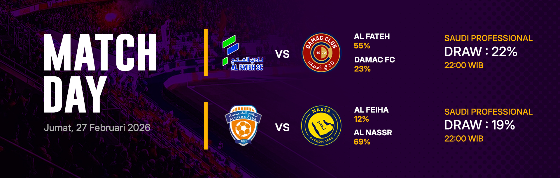 JADWAL BOLA 27 FEBRUARI 2026