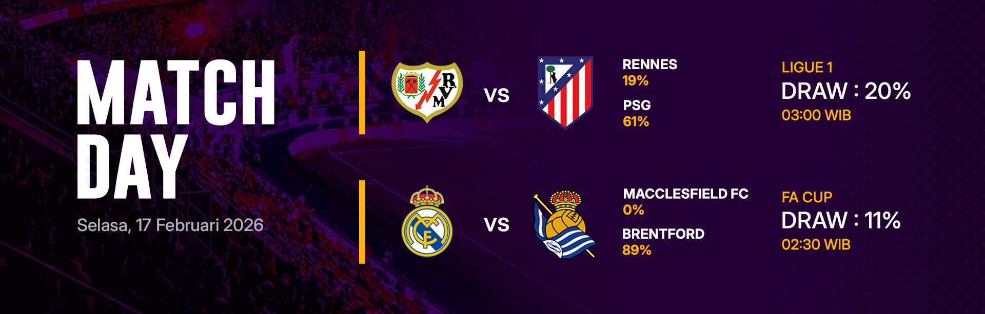 JADWAL BOLA 17 FEBRUARI 2026