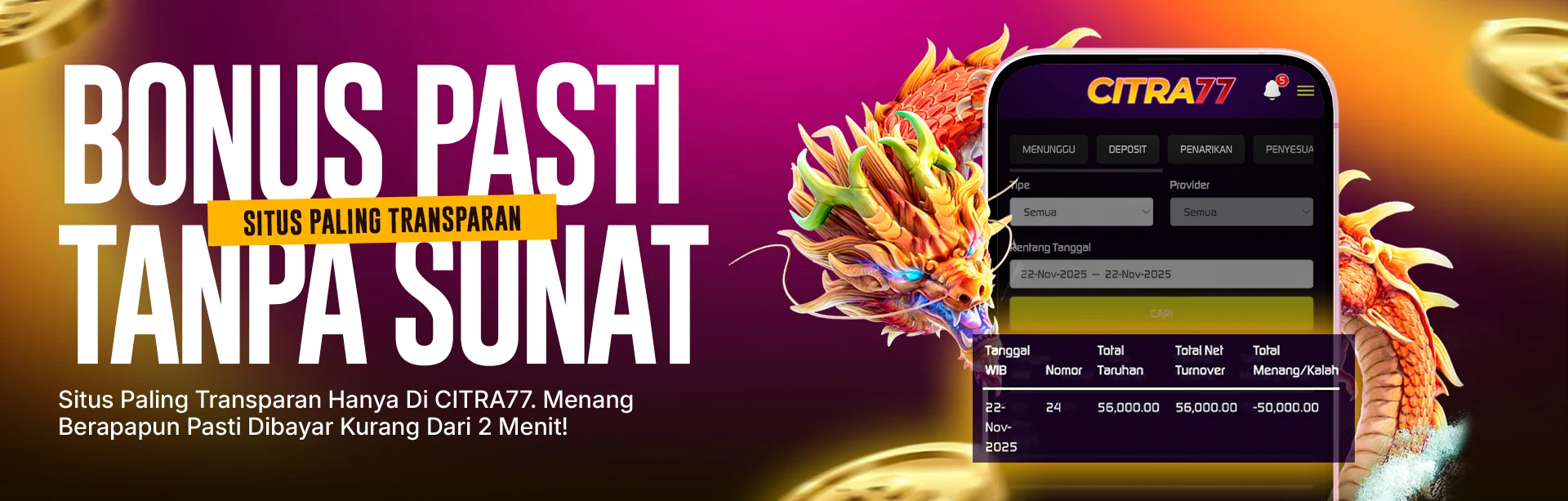 BONUS PASTI TANPA SUNAT