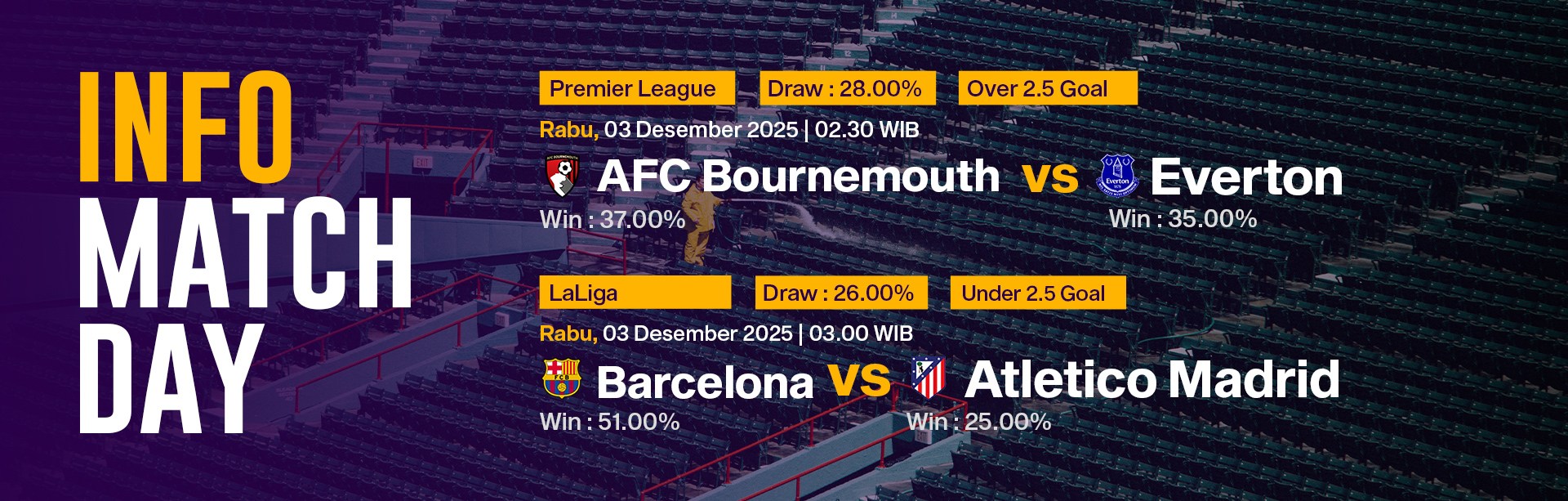 JADWAL BOLA 03 DESEMBER 2025