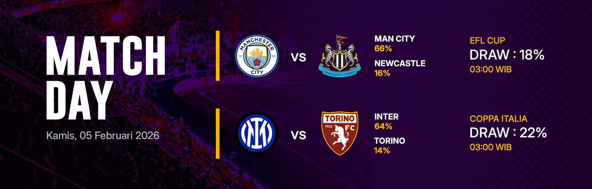 JADWAL BOLA 05 FEBRUARI 2026