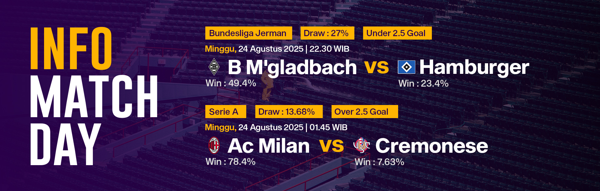 MATCH 24 AGUSTUS 2025