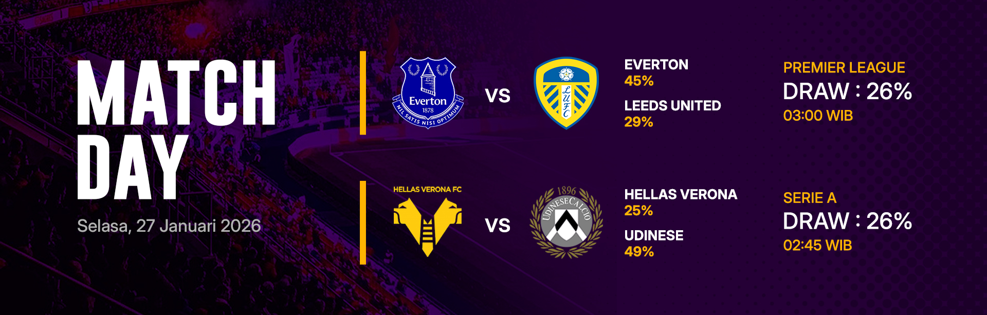 JADWAL BOLA 27 JANUARI 2026