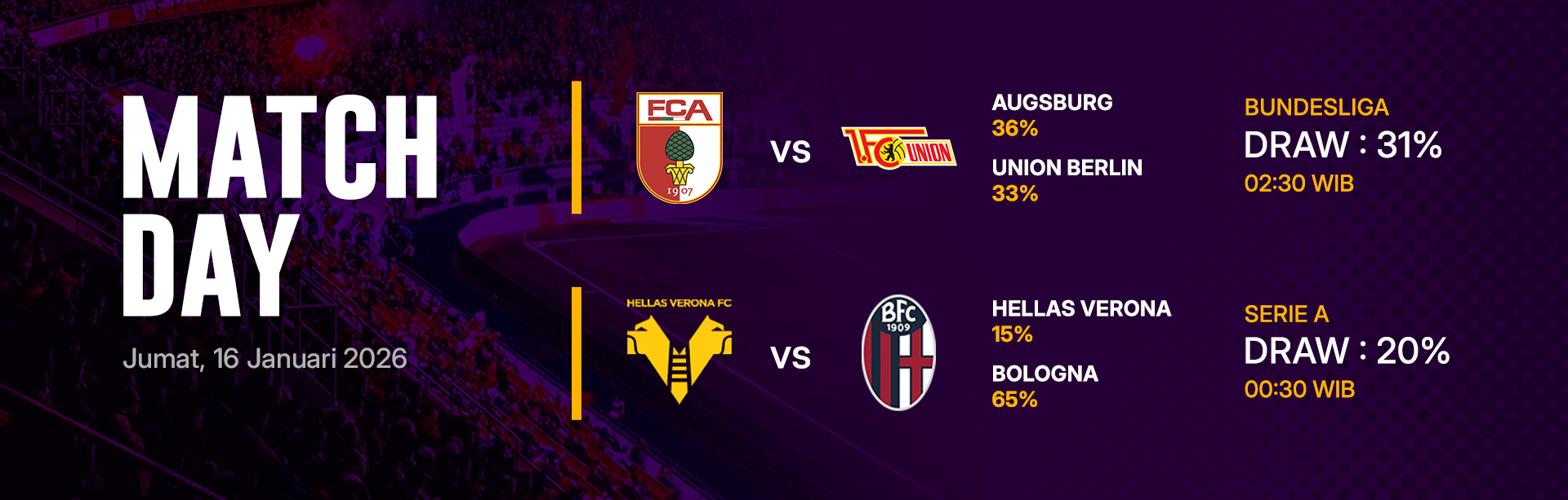 JADWAL BOLA 16 JANUARI 2026