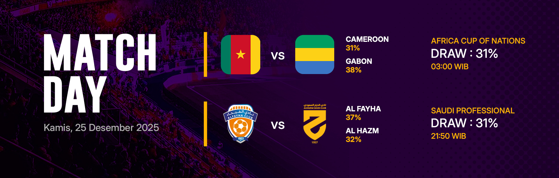 JADWAL BOLA 25 DESEMBER 2025