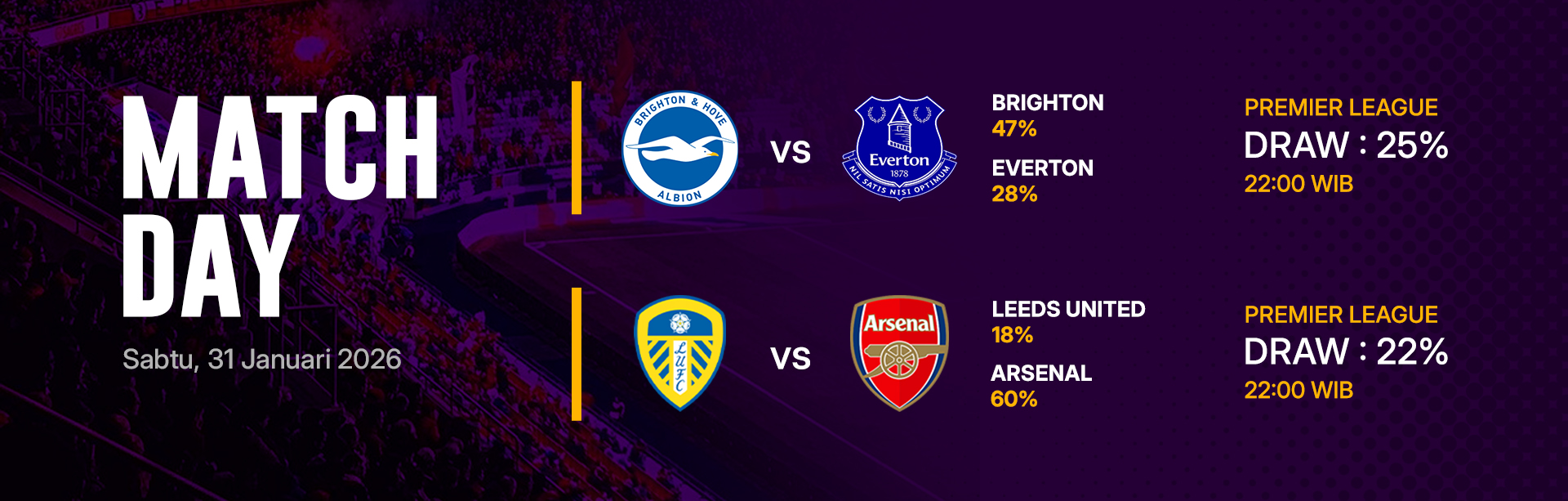 JADWAL BOLA 31 JANUARI 2026