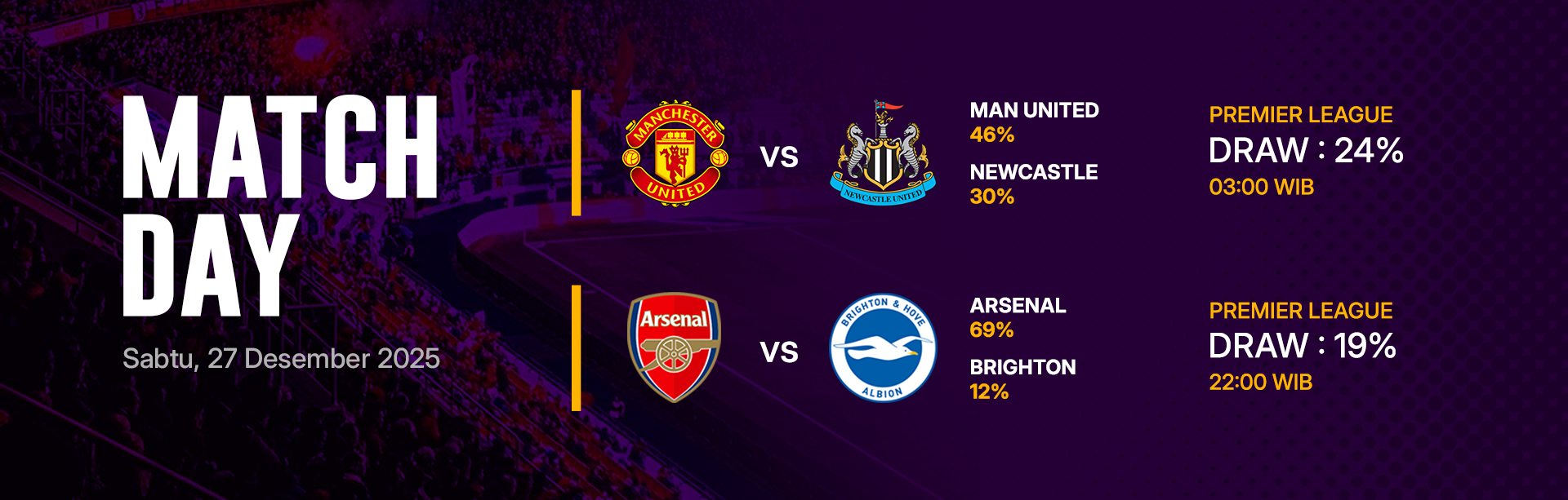 JADWAL BOLA 27 DESEMBER 2025