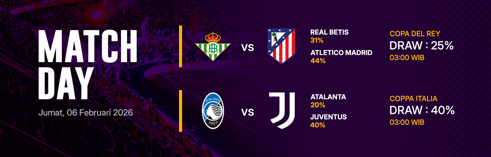 JADWAL BOLA 06 FEBRUARI 2026