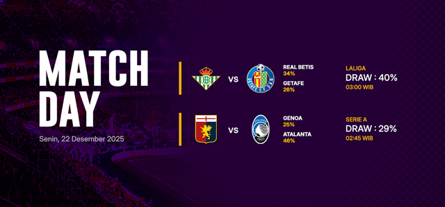 JADWAL BOLA 22 DESEMBER 2025