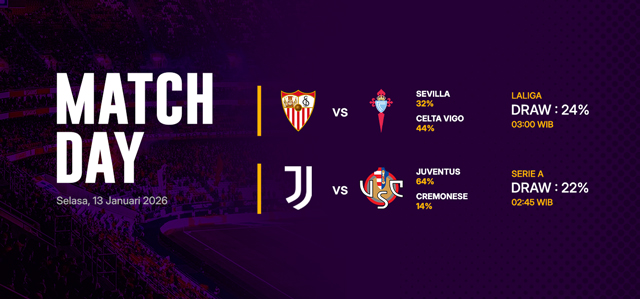 JADWAL BOLA 13 JANUARI 2026