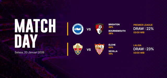 JADWAL BOLA 20 JANUARI 2026