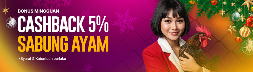 CASHBACK SABUNG AYAM 5%