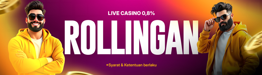 ROLLINGAN CASINO MINGGUAN 0,8%