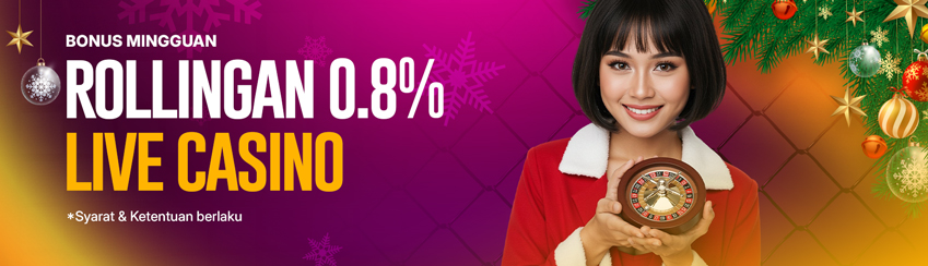 ROLLINGAN CASINO MINGGUAN 0,8%