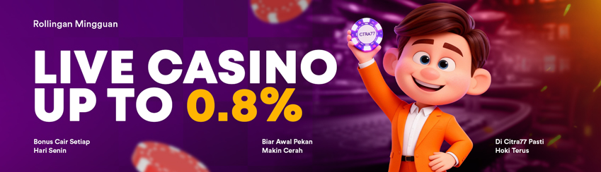 ROLLINGAN CASINO MINGGUAN 0,8%