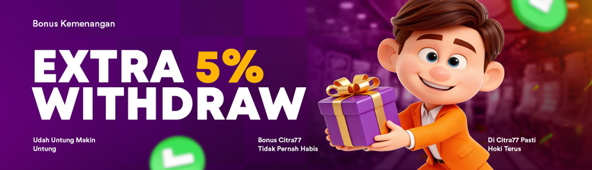 BONUS EXTRA WD 5% SETIAP HARI !